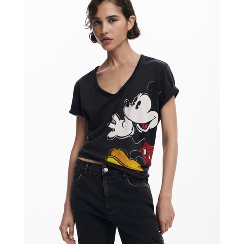 新品✨タグ付き♪未使用　デシグアル　ディズニー　ミッキーコラボ  Tシャツ Desigual デシグアル Tシャツ MICKEY MOUSEコラボ 25SWTKAG |