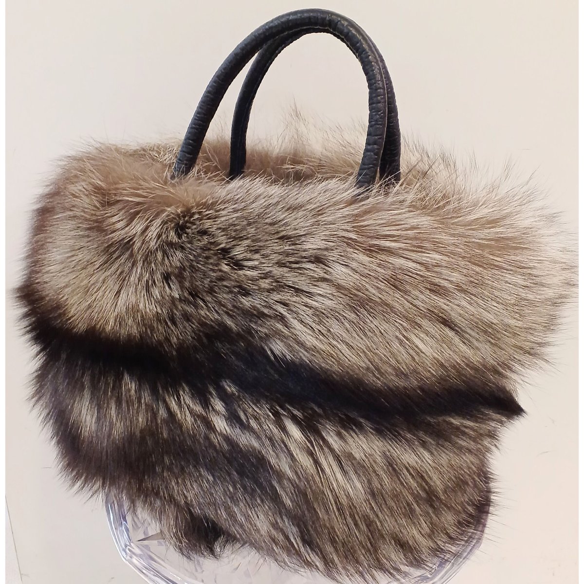 リアルFOXダークグリーンファーBag リアルFOXダークグリーンファーBag Foxリアルファーバッグ gf-01-a