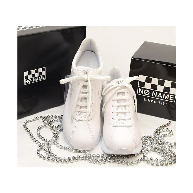 【jun385】 NO NAME ホワイトレザースニーカー 39 no name ノーネーム】 スポーティレザースニーカーY 『SPEED』5.5cm spe