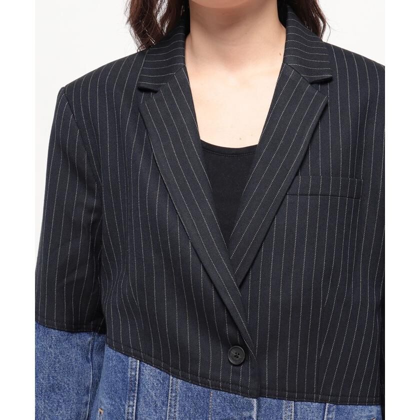 Desigual【デシグアル】デニム ハイブリッドブレザー23WWEWB5 40 Desigual【デシグアル】デニム ハイブリッドブレザー23WWEWB5 40