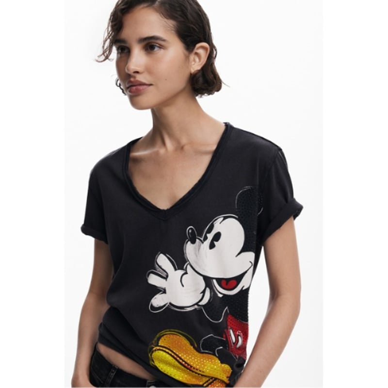 新品✨タグ付き♪デシグアル　ミッキーマウス　綿素材　着心地◎ Tシャツ　大特価 Desigual デシグアル Tシャツ MICKEY MOUSEコラボ 25SWTKAG |