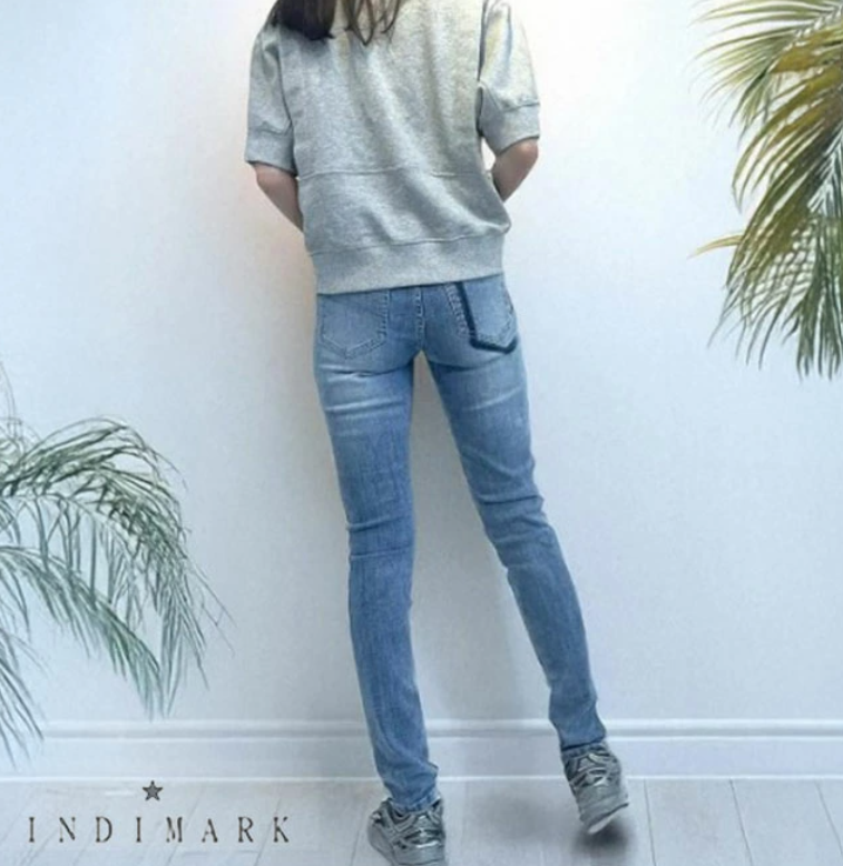 ONLINE SHOP限定【INDIMARK インディマーク】 ニュースキニー デニム