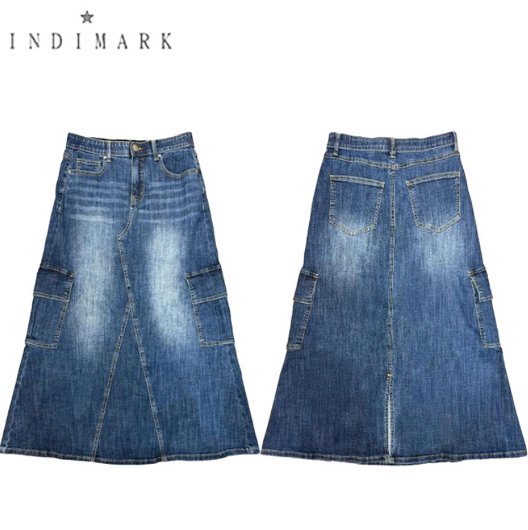 ※セール中※【インディマーク】人気のコーティングスカート XL ONLINE SHOP限定【INDIMARK インディマーク】デニム スカート