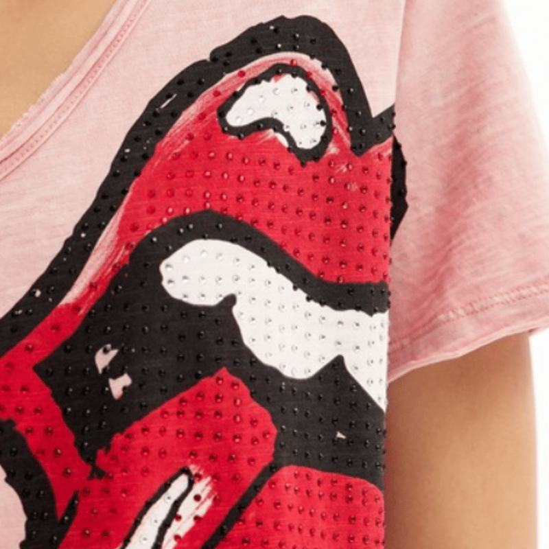 【デシグアル】タグつき★ローリングストーンズ Tシャツ ベロT★Desigual Desigual The Rolling Stones Tシャツ23WWTK48 | prol