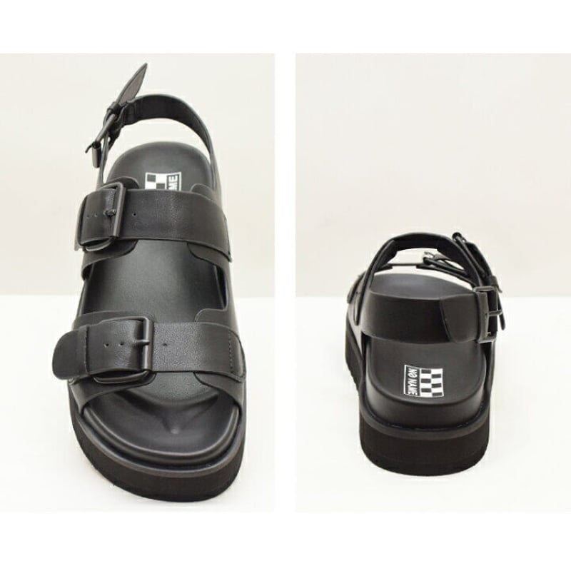 ONLINE SHOP限定【no name ノーネーム】レザーシャークソールサンダル