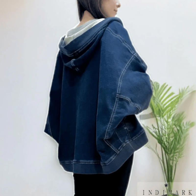 INDIMARK INDKNIT デニムレディース おしゃれ ブランド かわいい デニム フーディー ベーシックブルー WK019【お取り寄せ】 ONLINE SHOP限定【INDIMARK インディマーク】デニム フーディー