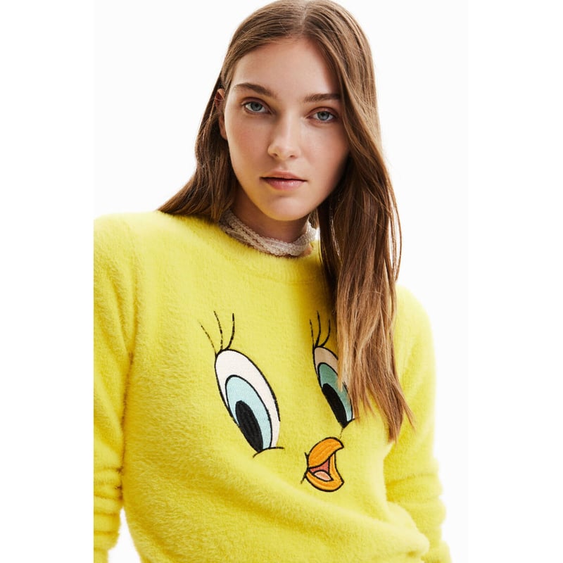 デシグアル Desigual トゥイーティー セーター （イエロー）22wwjfak 