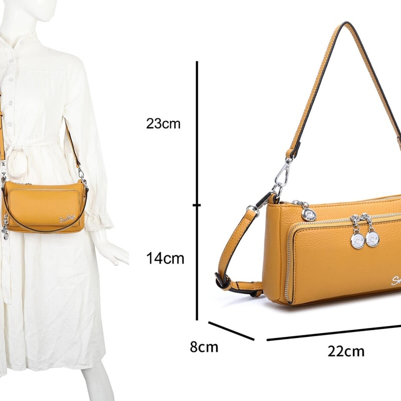 Smiley×PHANUEL】お財布ポシェット 2WAY 手提げ 肩がけ ショルダー