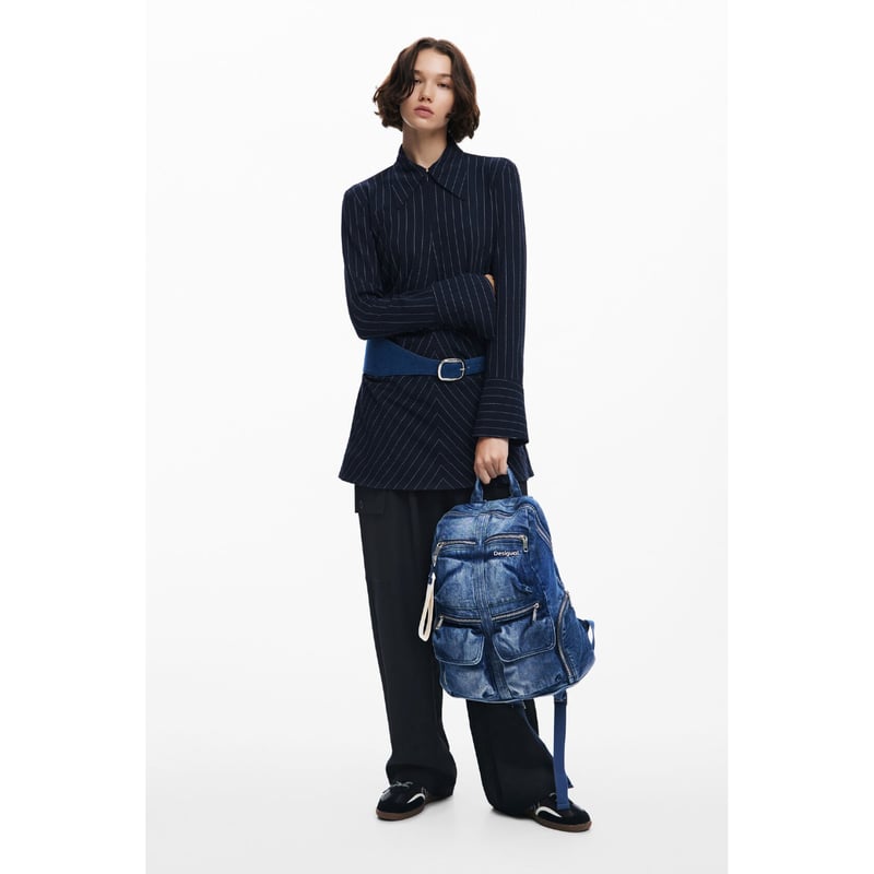 Desigual DENIM PRIORI MULTIPOCKET デニムバックパックミディア