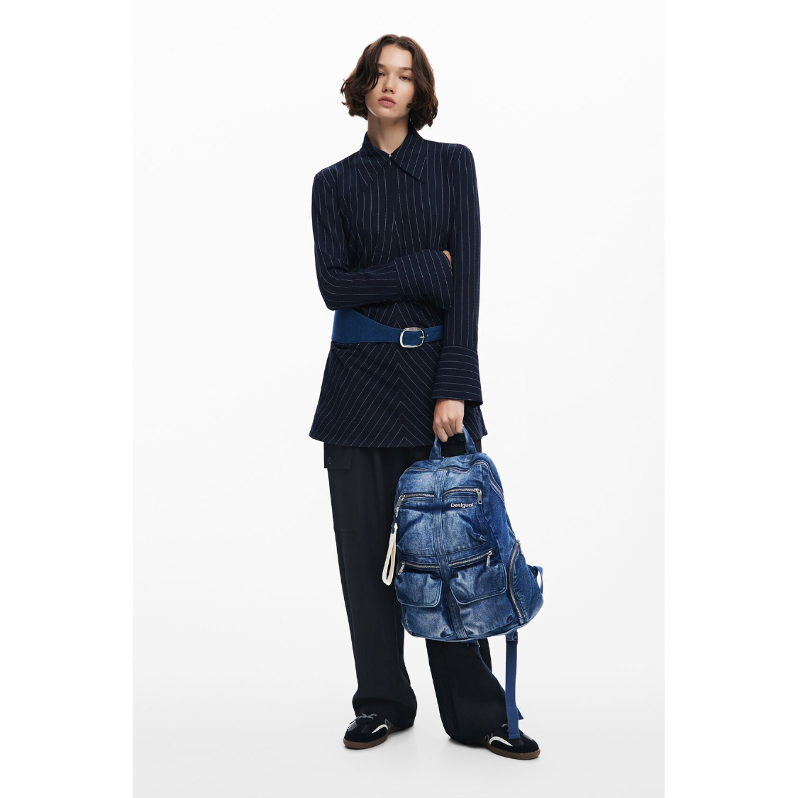 Desigual DENIM PRIORI MULTIPOCKET デニムバックパックミディア