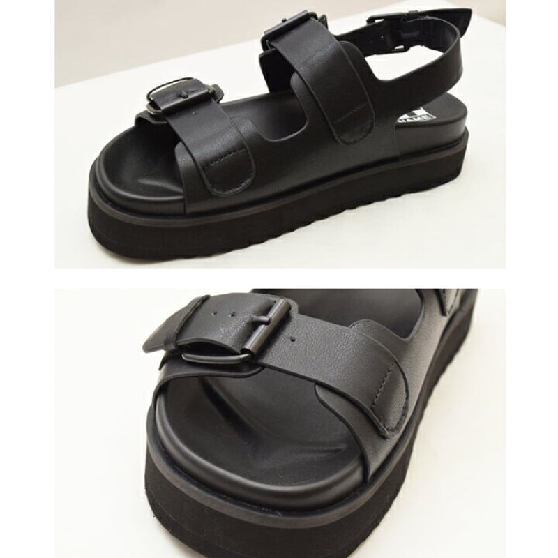 ONLINE SHOP限定【no name ノーネーム】レザーシャークソールサンダル