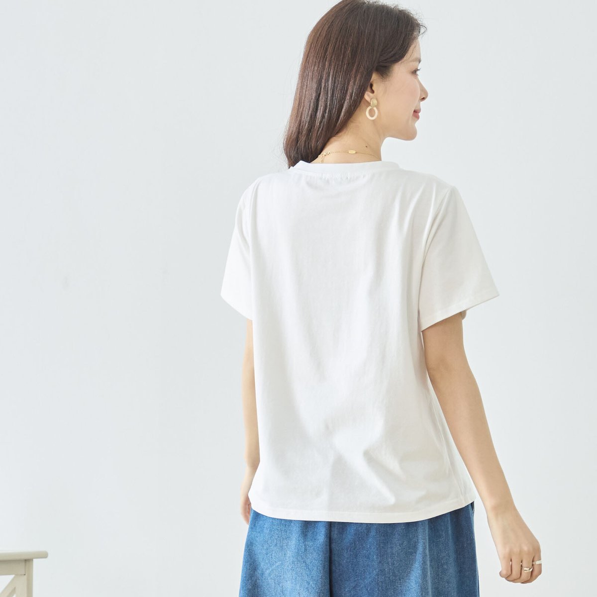 M〜L】フローラルエッフェル塔プリントTシャツ(N12-1092) | prologueik