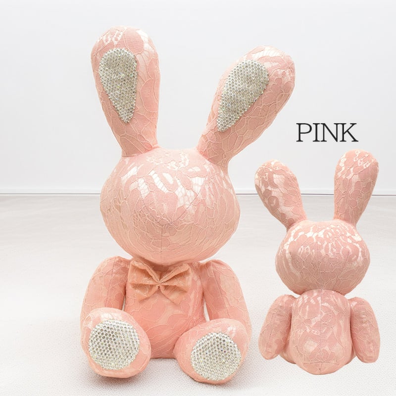 昭和レトロ　ウサギ　陶器　置物　ピンクバニー バニー ぬいぐるみ プロローグ ウサギ 置物 インテリア 雑ask-rasebu貨