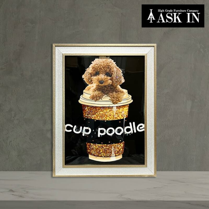 クリスタルアート　カラフルな犬のデジタルアート クリスタルアート カラフルな犬のデジタルアート Amazon.co.jp