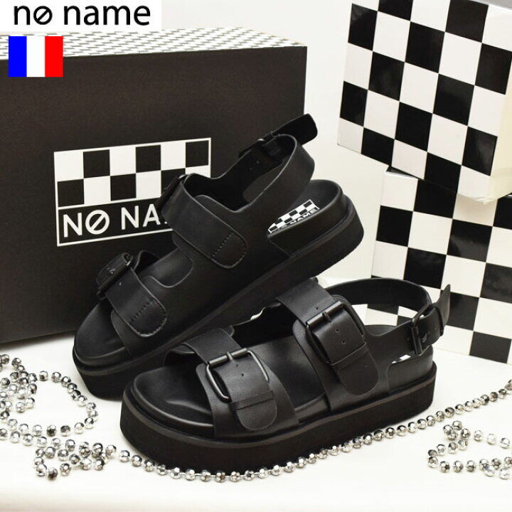 ONLINE SHOP限定【no name ノーネーム】レザーシャークソールサンダル