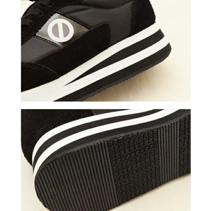 ONLINE SHOP限定【no name ノーネーム】ナイロン×スエードスニーカー