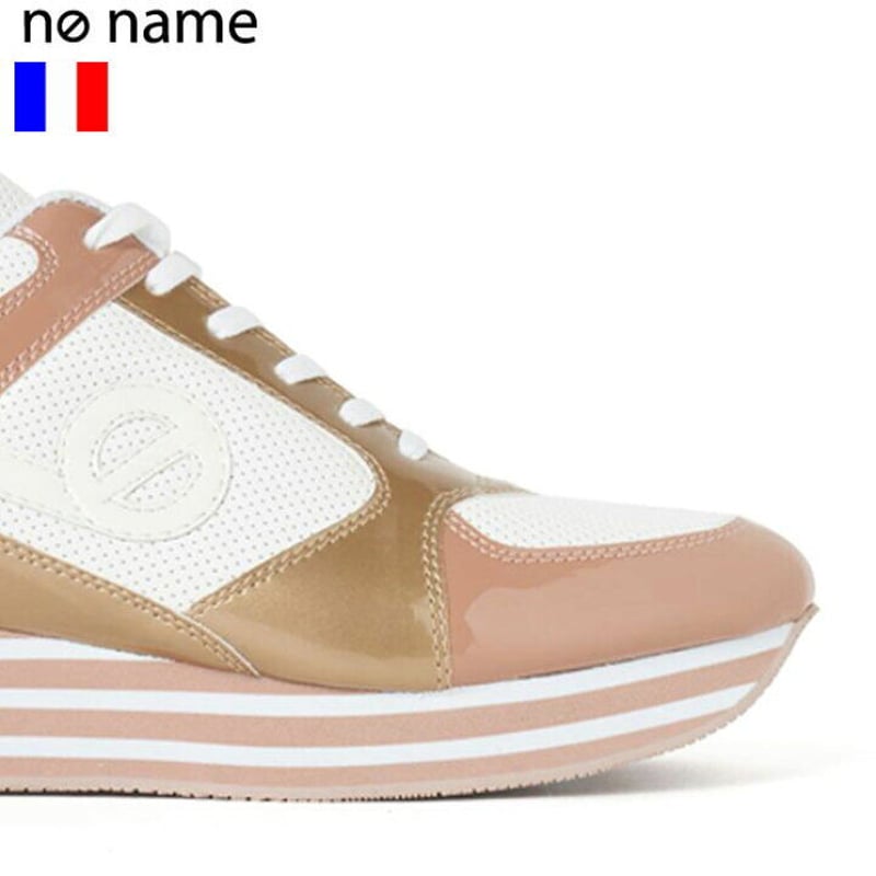 厚底スニーカー NO name パルコ 37 no name ノーネーム】エナメル×パンチング 厚底スニーカー