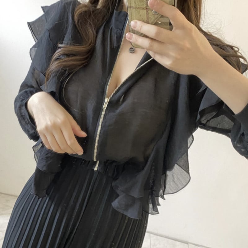 シースルーフリルブルゾンAVC40395 | prologueikebukuro's STORE