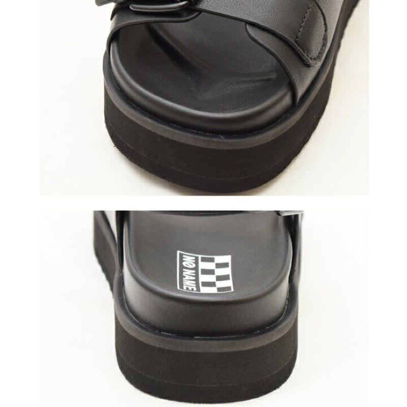 ONLINE SHOP限定【no name ノーネーム】レザーシャークソールサンダル