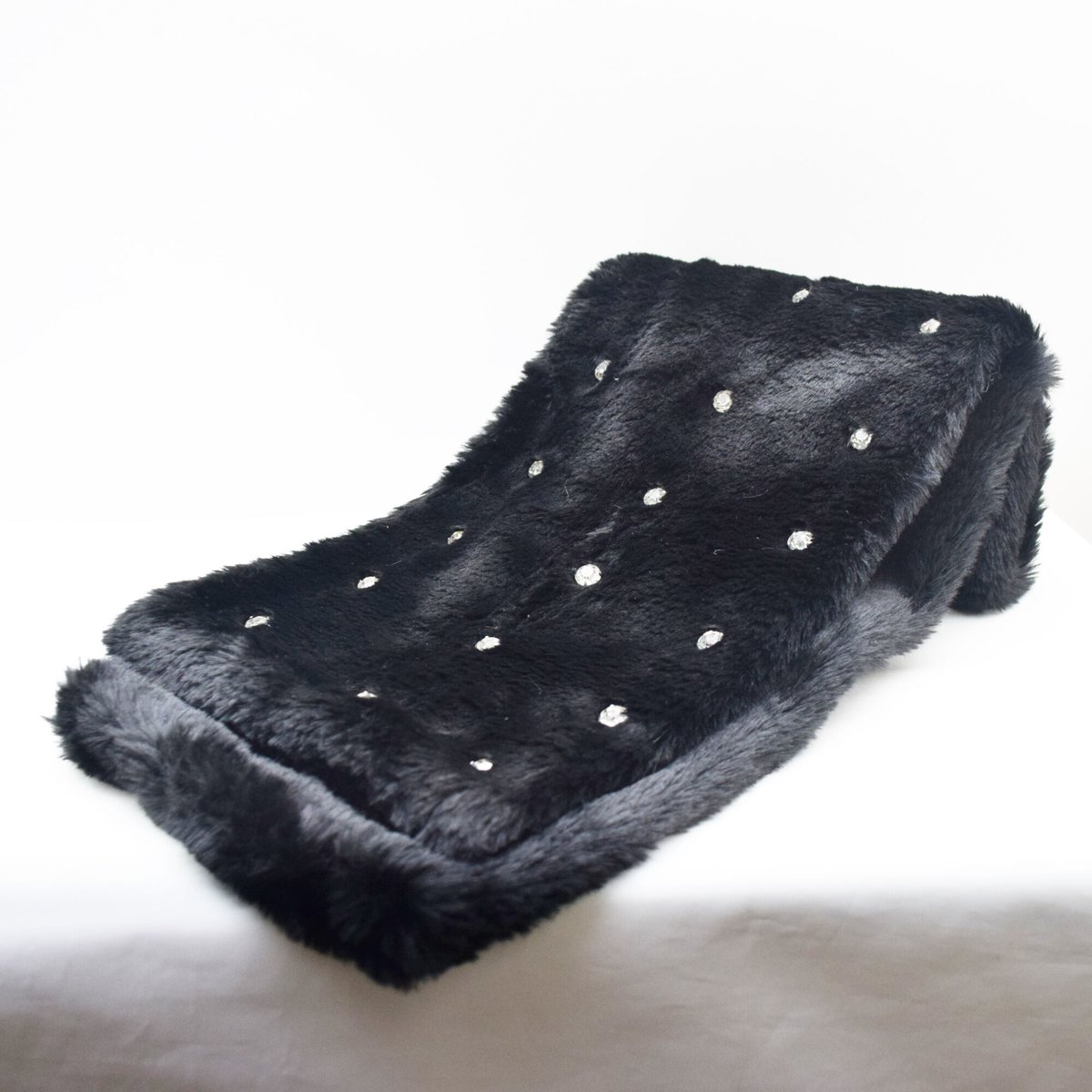 fekete HOODED GLITTER MUFFLERラメフーディーマフラー DAX125 マフラー - DOPE