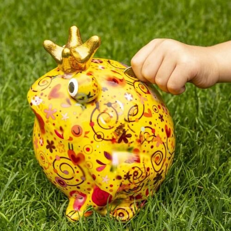 Pomme pidou(ポンピドゥー) 】 グラフィック 「カエル貯金箱」 大 高さ