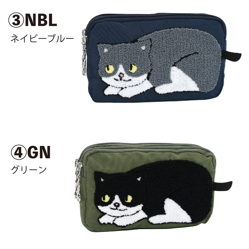 可愛くて機能的なポーチ ポーチ おしゃれ ネコ 猫 ふわふわ生地 bbz
