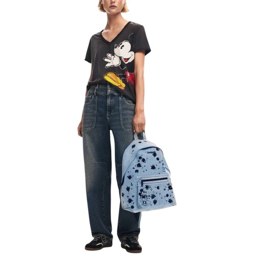 【美品】Desigual×Disney コラボ商品 デニムパッチワーク リュック Women's Midsize denim Mickey Mouse backpack I Desigual.com