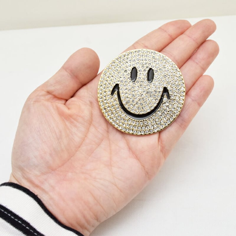 PROLOGUE プロローグ】キラキラ ピンバッジ大/ブローチ スマイル ニコ