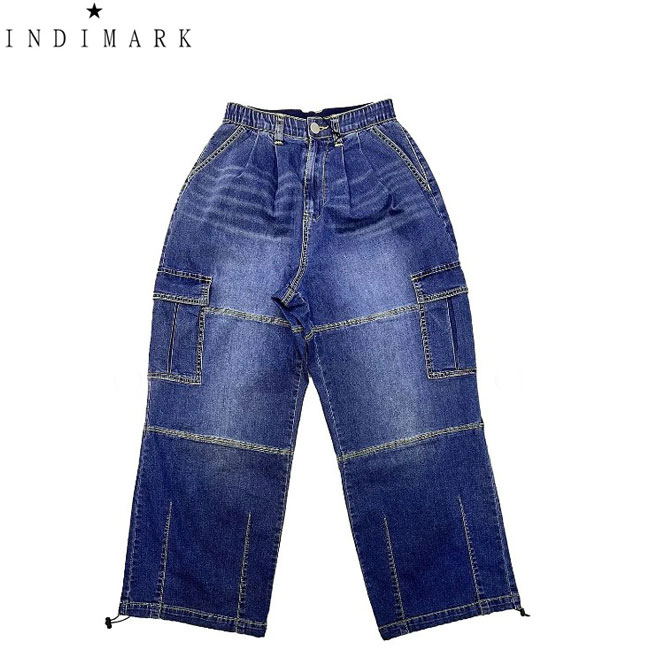 ★セール 新品 送料込★INDIMARK デニム カーゴパンツ WJ089 M★ INDIMARK ストレートカーゴ | デニム WJ182 - インディマーク