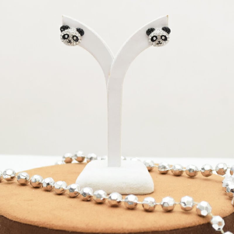 ルンルン♪パンダピアス パンダ輪っかピアス ネコポス便なら【送料無料】｜ぱんだグッズ,中国