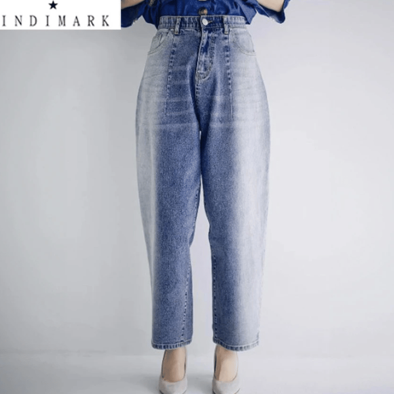INDIMARK　ツートンコクーンデニム　M　ワイド　パンツ ONLINE SHOP限定 INDIMARK インディマーク】 ツートン コクーン デニム