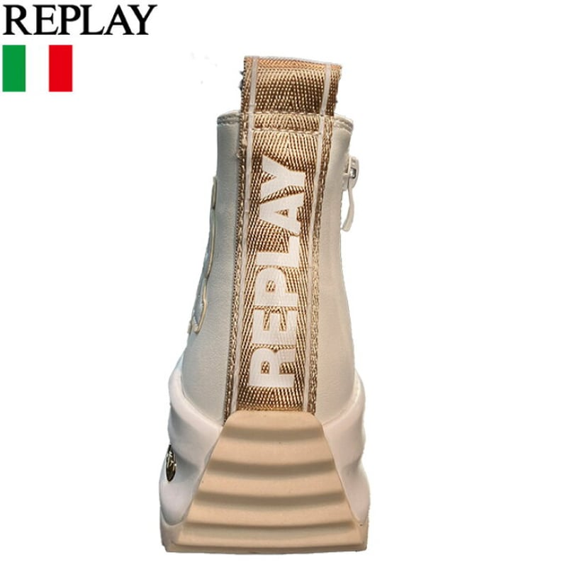 REPLAY リプレイ】ロゴモチーフハイカットスニーカー【送料無料】正規
