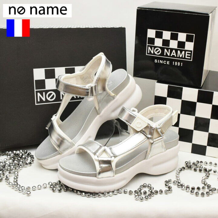 NO NAME ノーネーム 厚底サンダル コンクリート ホワイト 24.5㎝ no name ノーネーム】 軽量ストラップスポーツサンダル