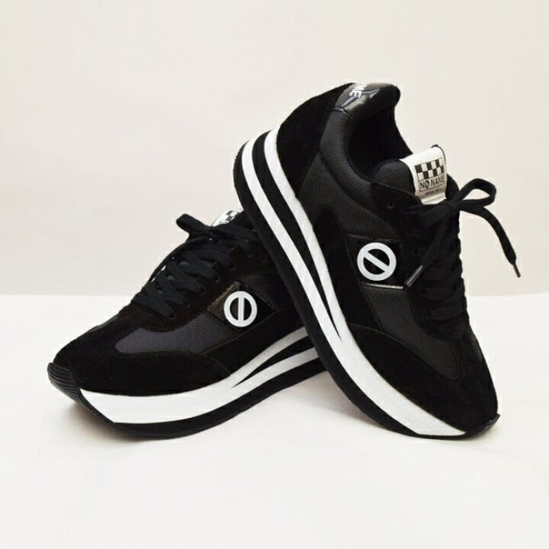 ONLINE SHOP限定【no name ノーネーム】ナイロン×スエードスニーカー