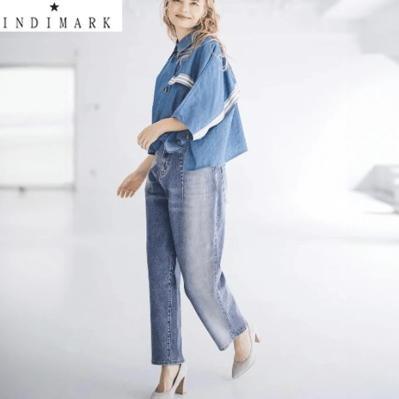 ONLINE SHOP限定 INDIMARK インディマーク】 ツートン コクーン デニム