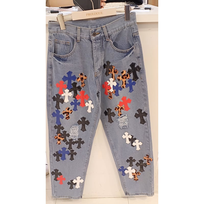 クロスワッペンデニムパンツ 7860 | prologueikebukuro's STORE クロスワッペンデニムパンツ 7860 | prologueikebukuro's STORE