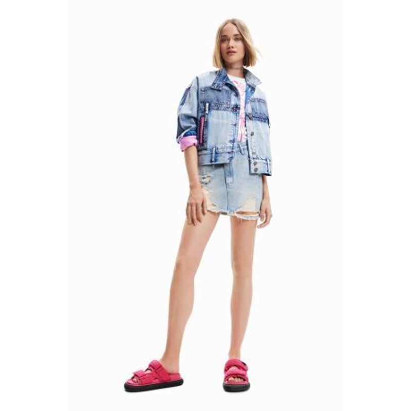 Desigual Pink Panther オーバーサイズ デニムジャケット23swed48