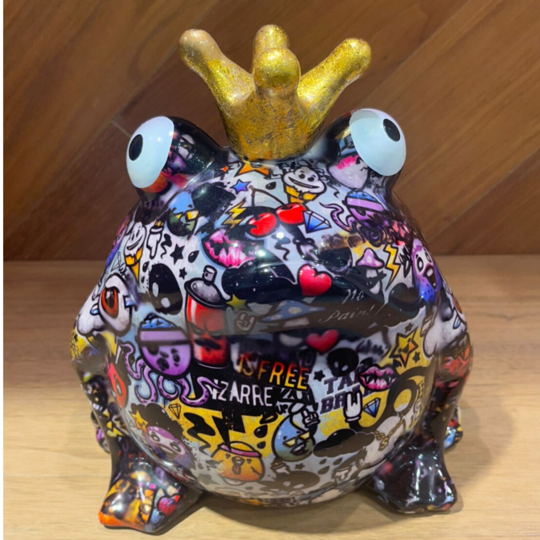 Pomme pidou(ポンピドゥー) 】「カエル貯金箱」 大 高さ25cm148-00396