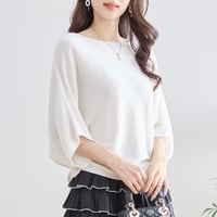 【M〜L】リラックスフィットラメドルマンニット(N12-266A)