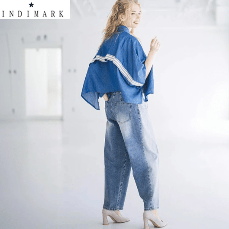 ONLINE SHOP限定 INDIMARK インディマーク】 ツートン コクーン デニム
