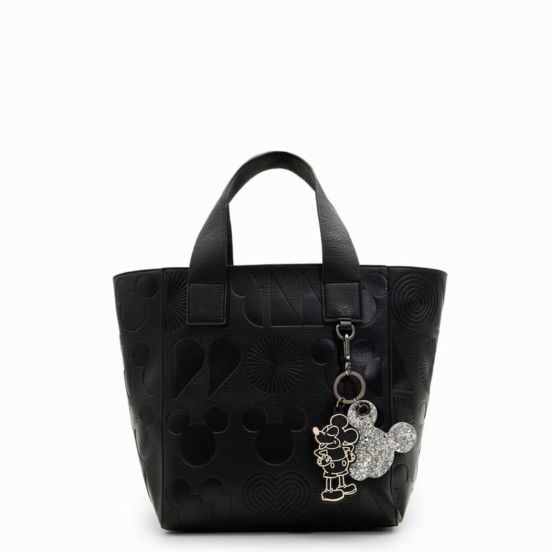 Desigual ミッキーマウス トートバッグ ブラック Desigual ミッキーマウス ミドルトートバッグ24SAXP55 | prologueik