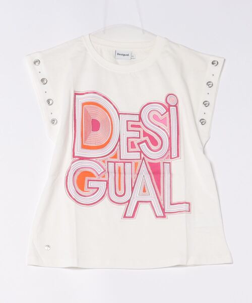 Desigual シャツ ロゴパッチ Tシャツ レディース24SWTK55