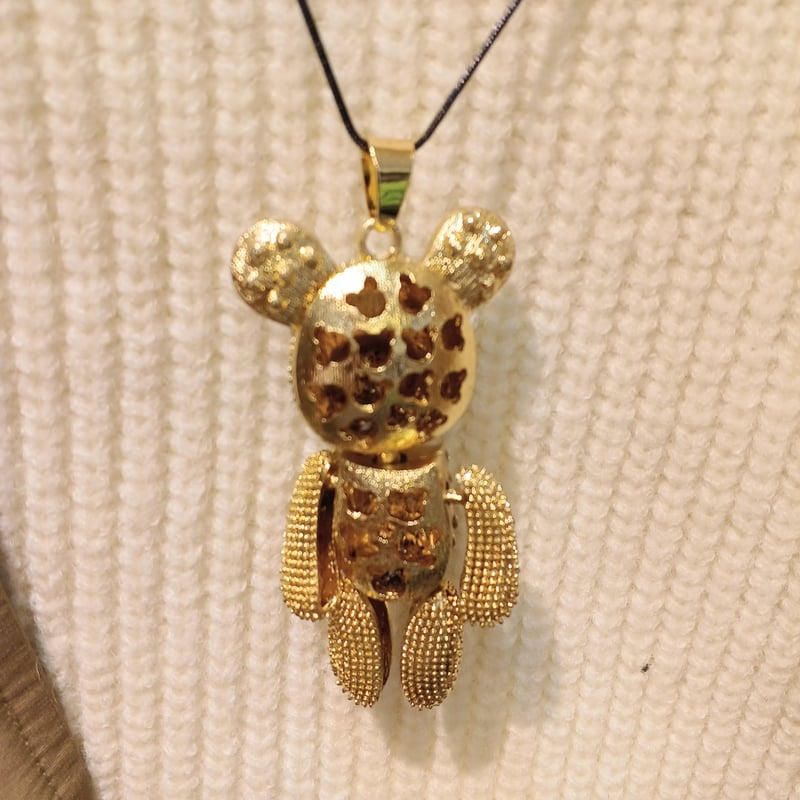 MUTA ムータ ベア ネックレス シルバー キラキラ くま キラキラくまネックレス 23-8-002 | prologueikebukuro's STORE