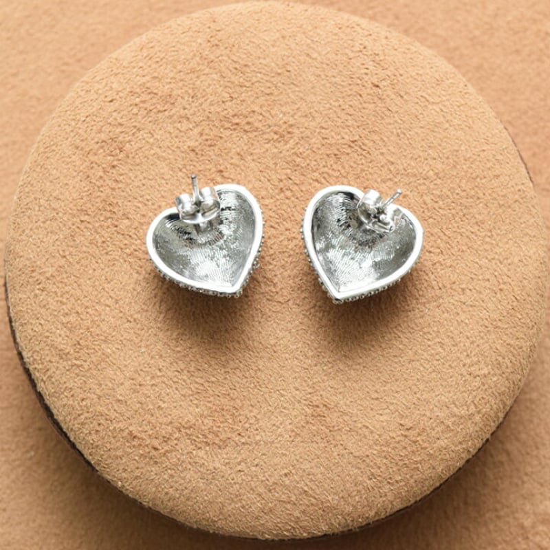 PROLOGUE プロローグ】ピアス キラキラ ハート型 立体 スマイル ニコ