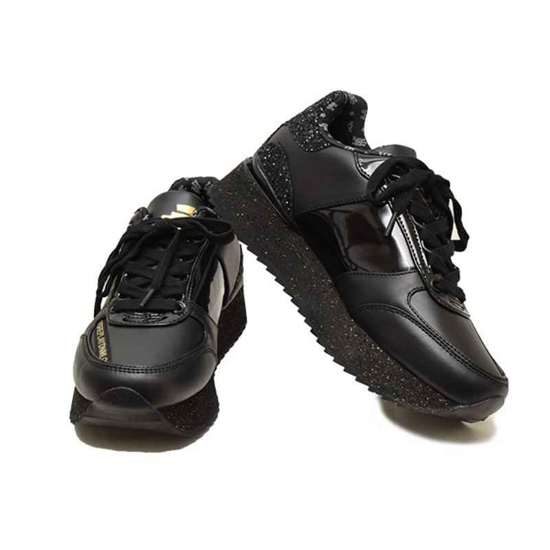 REPLAY スニーカー REPLAY リプレイ】グリッター切り替えスニーカー ブラック【送料