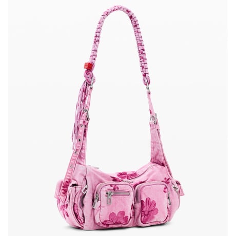 Desigual 26SAXD30デニムのミディアムショルダーバッグ