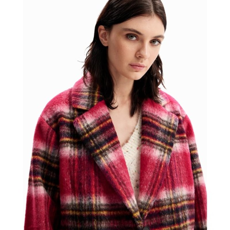 Desigual ウール チェックコート23WWEWAD | prologueikebukur