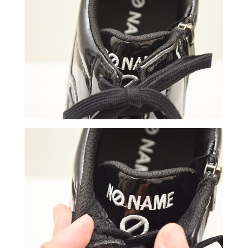 no name】 エナメル素材内側ジップ スポーティスニーカー『SPEED