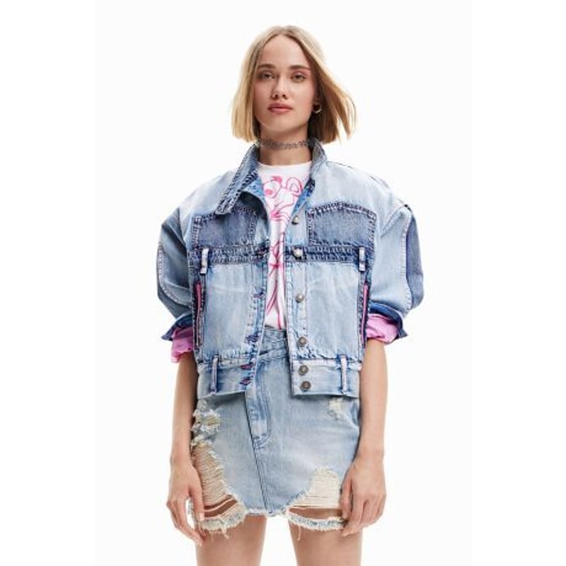 Desigual Pink Panther オーバーサイズ デニムジャケット23swed48