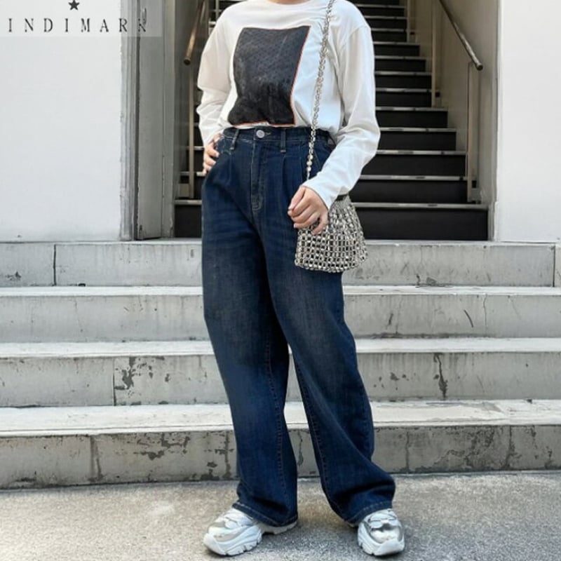 online shop限定【INDIMARK インディマーク】センタープレス ワイド